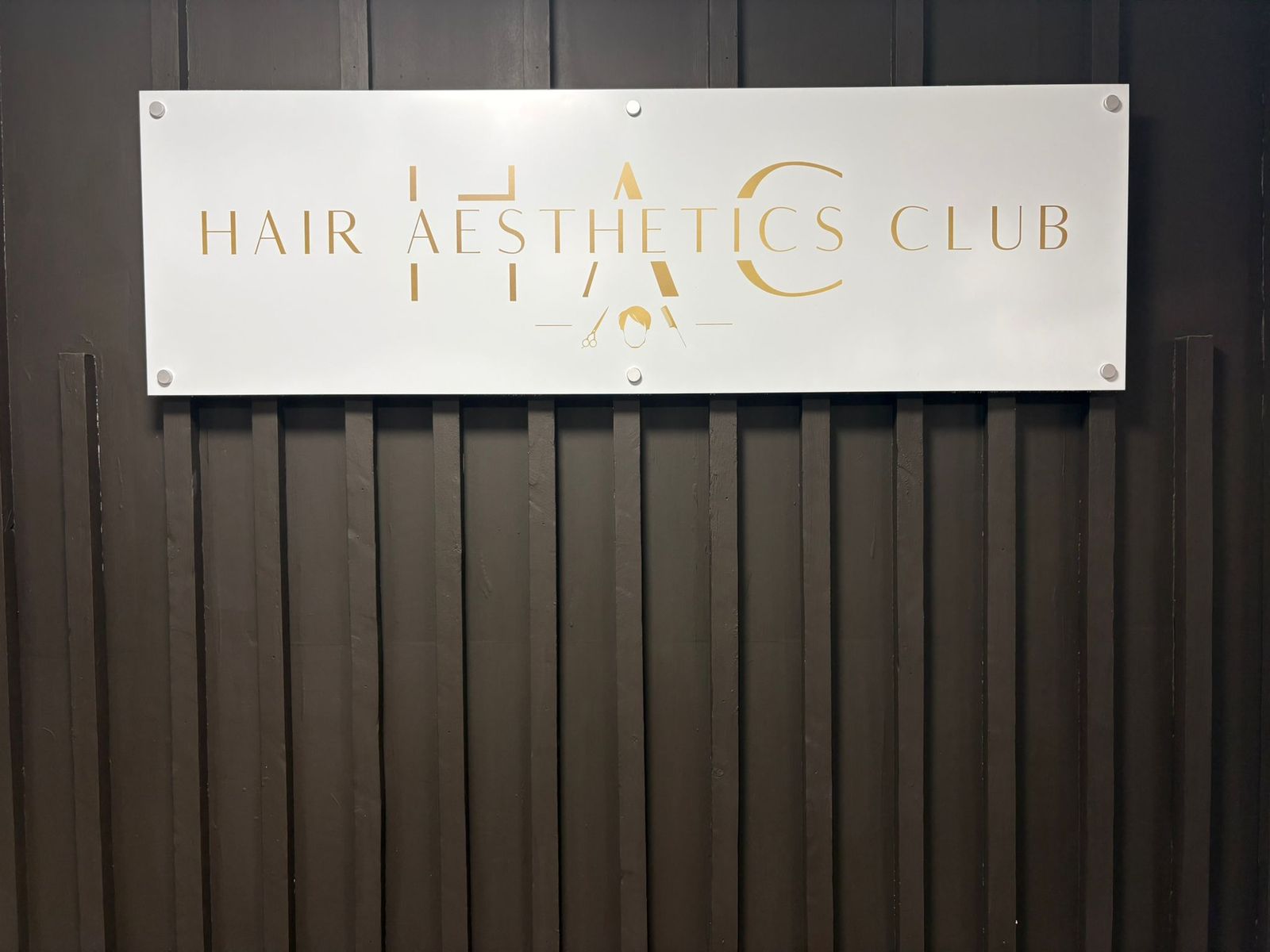 Hair Aesthetics Club studio sign — Wolverhampton